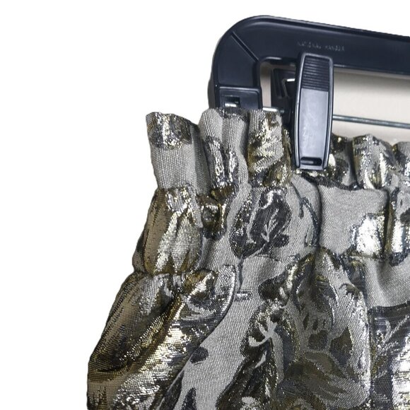 Eloquii Metallic Taupe Floral Brocade Mini Full Skirt 16 Party Wedding Event - Picture 5 of 9